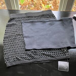 Zaful Black Crochet top 6 & urban outfitters tube top xl